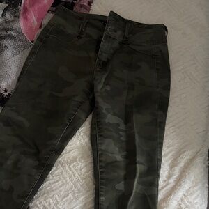 Camo Green Women's Jeans